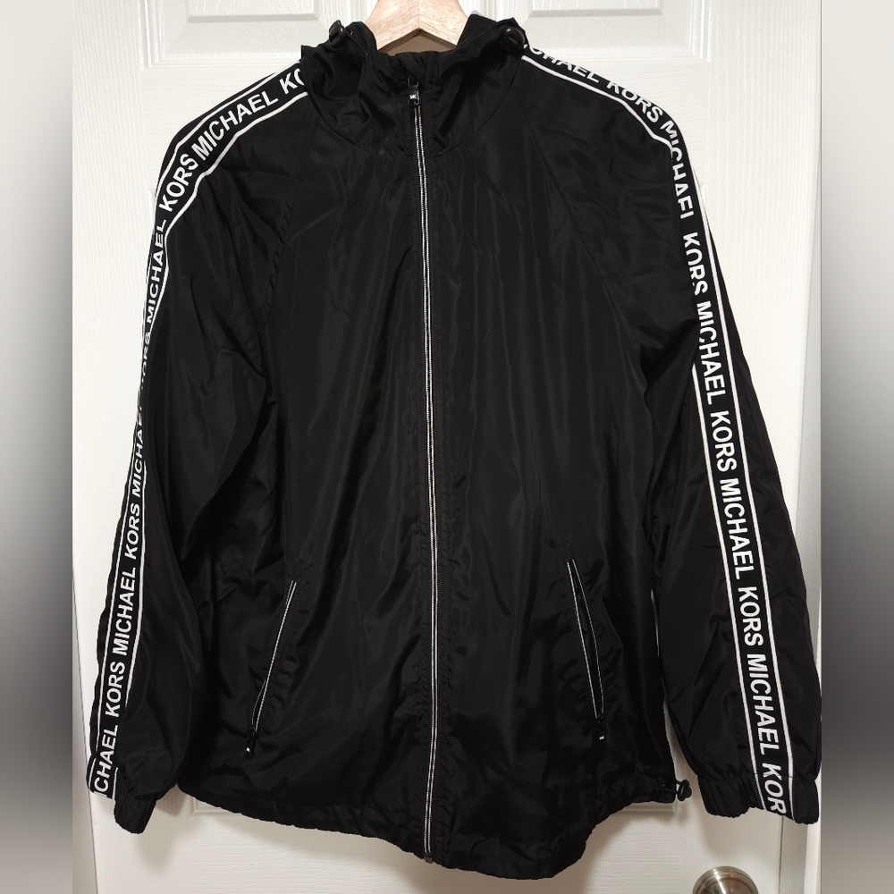 MICHAEL Michael Kors Black Zip Up Light Jacket